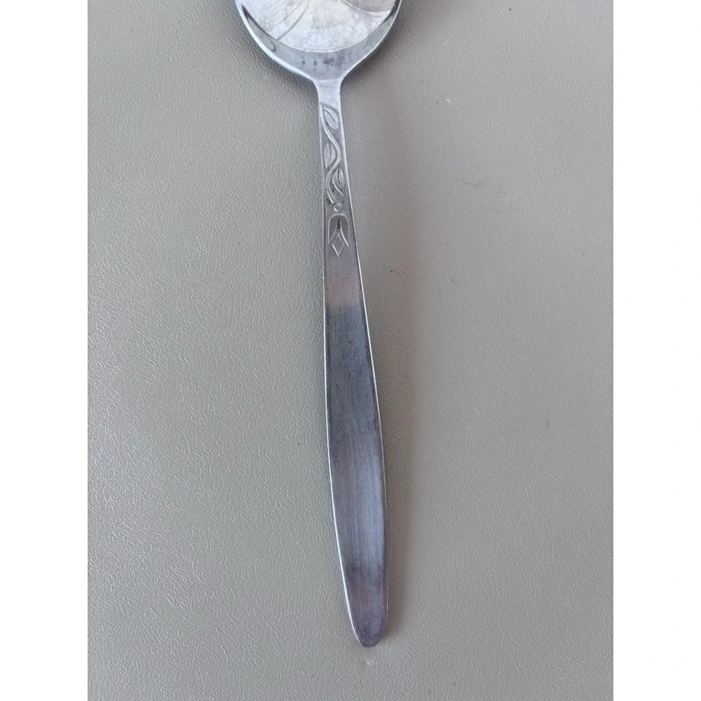Amefa Stainless Holland Dinner Spoon Stainless Steel Tulip Floral‎ 8.25
